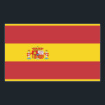 Vlag van Spanje Rechthoekige Sticker<br><div class="desc">De vlag van Spanje</div>