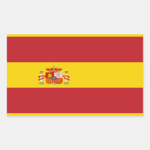 Vlag van Spanje Rechthoekige Sticker
