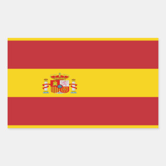 Vlag van Spanje Rechthoekige Sticker