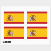 vlag van spanje rechthoekige sticker (Vel)