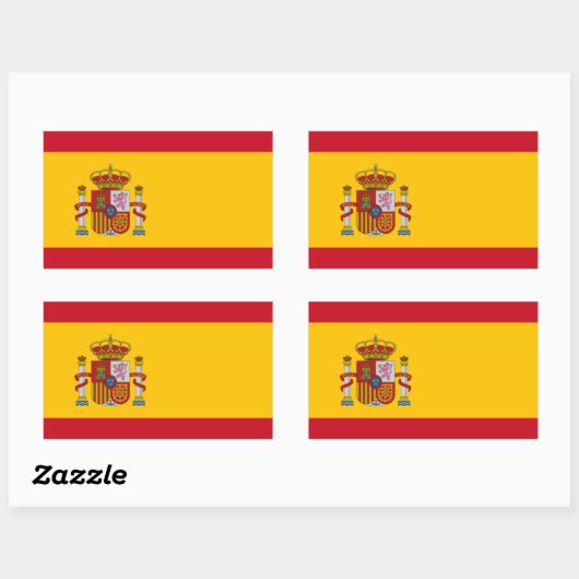 vlag van spanje rechthoekige sticker (Vel)