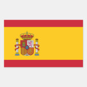 vlag van spanje rechthoekige sticker (Voorkant)