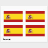 Vlag van Spanje Rechthoekige Sticker (Vel)