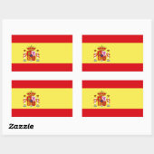 Vlag van Spanje Rechthoekige Sticker (Vel)