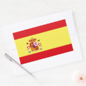 Vlag van Spanje Rechthoekige Sticker (Envelop)