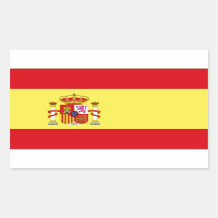 Vlag van Spanje Rechthoekige Sticker