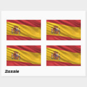 Vlag van Spanje Rechthoekige Sticker (Vel)