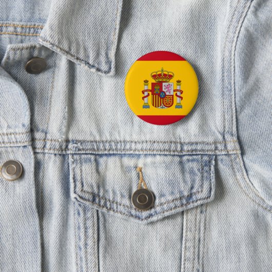 vlag van spanje ronde button 5,7 cm (In situ)