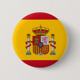 vlag van spanje ronde button 5,7 cm