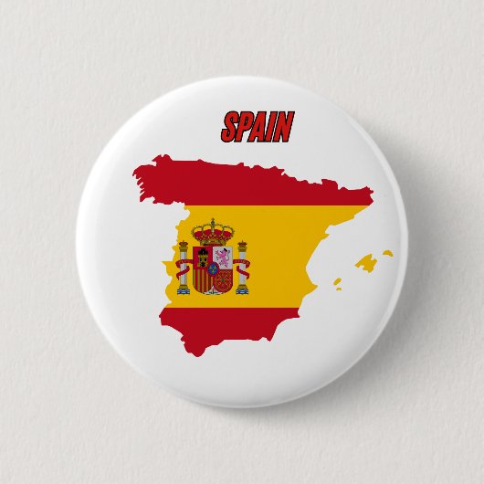 vlag van spanje ronde button 5,7 cm (Voorkant)