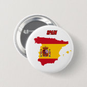 vlag van spanje ronde button 5,7 cm (Voorkant /achterkant)