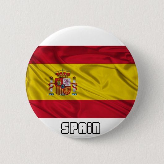 Vlag van Spanje Ronde Button 5,7 Cm (Voorkant)