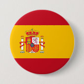 vlag van Spanje Ronde Button 7,6 Cm (Voorkant)