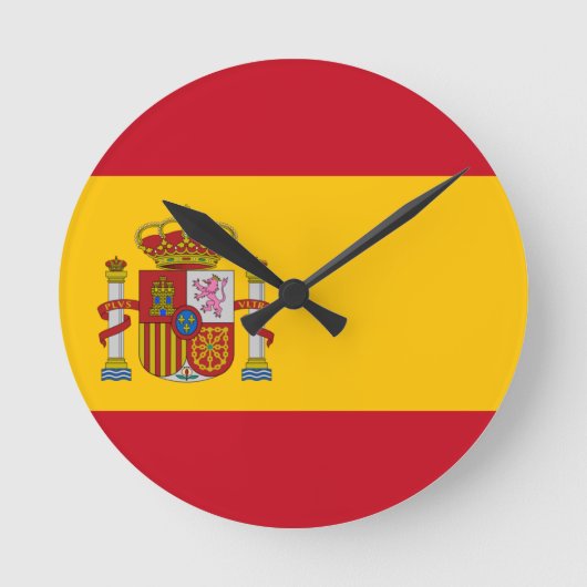 Vlag van Spanje Ronde Klok (Voorkant)