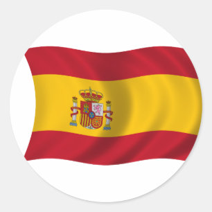 Vlag van Spanje Ronde Sticker