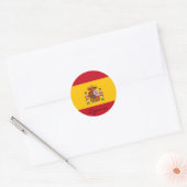 vlag van spanje ronde sticker (Envelop)
