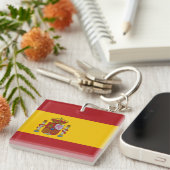 Vlag van Spanje Sleutelhanger (Voorkant Rechts)