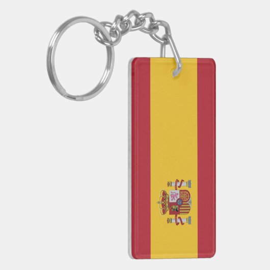 Vlag van Spanje Sleutelhanger (Voorkant Links)