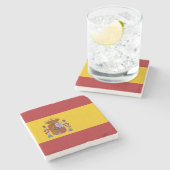 Vlag van Spanje Stenen Onderzetter (Zijkant)