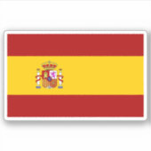 vlag van Spanje Sticker (Voorkant)