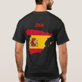 vlag van Spanje T-shirt (Achterkant)