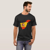 vlag van Spanje te Tenerife, omtrek Tenerife: T-shirt (Voorkant volledig)