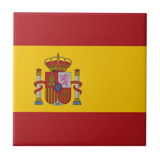 Vlag van Spanje Tegeltje (Voorkant)