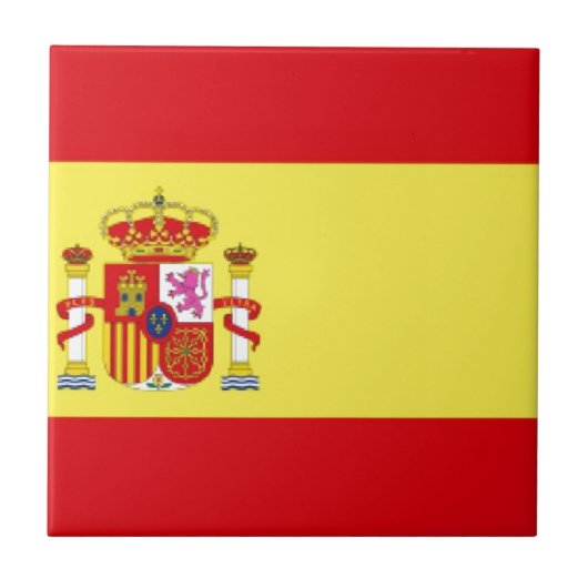 Vlag van Spanje Tegeltje (Voorkant)