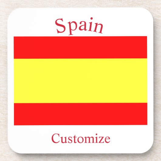 Vlag van Spanje Thunder_Cove Bier Onderzetter (Voorkant)