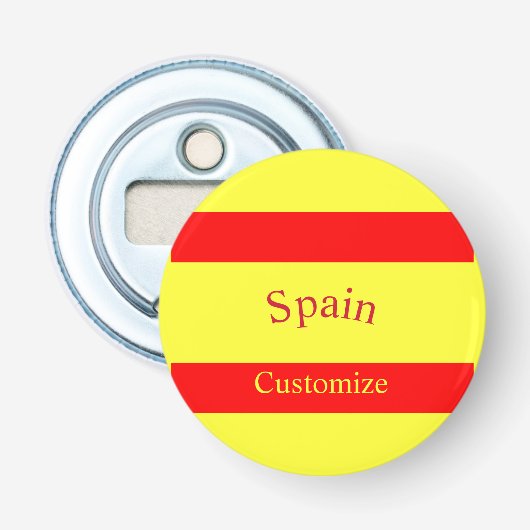 Vlag van Spanje Thunder_Cove Button Flesopener (Voorkant)