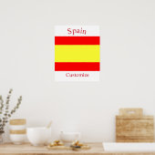 Vlag van Spanje Thunder_Cove Poster (Keuken)