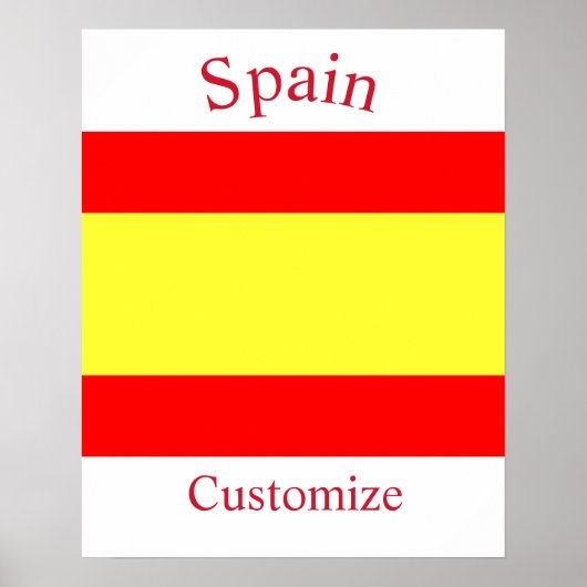 Vlag van Spanje Thunder_Cove Poster (Voorkant)
