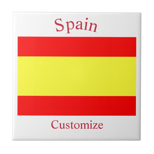 Vlag van Spanje Thunder_Cove Tegeltje (Voorkant)