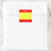 Vlag van Spanje Thunder_Cove Vierkante Sticker (Tas)