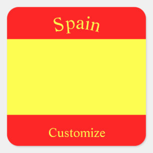 Vlag van Spanje Thunder_Cove Vierkante Sticker