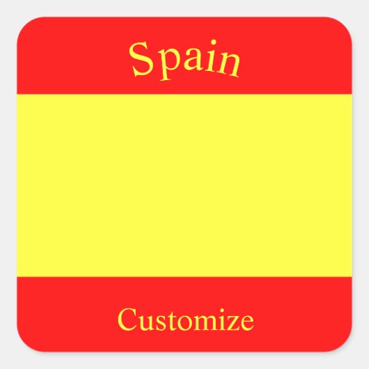 Vlag van Spanje Thunder_Cove Vierkante Sticker (Voorkant)
