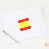 Vlag van Spanje Thunder_Cove Vierkante Sticker (Envelop)