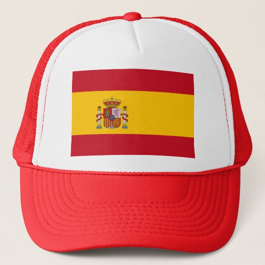 Vlag van Spanje Trucker Hat Pet (Voorkant)