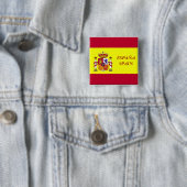 Vlag van Spanje Vierkante Button 5,1 Cm (In situ)