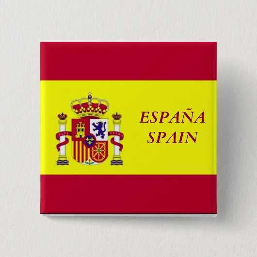 Vlag van Spanje Vierkante Button 5,1 Cm (Voorkant)