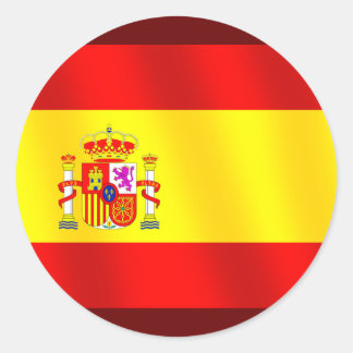 Vlag van Spanje voor Spanjaarden over de hele were Ronde Sticker