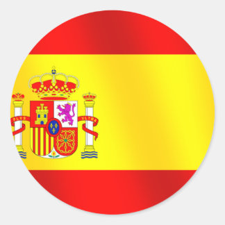 Vlag van Spanje voor Spanjaarden over de hele were Ronde Sticker