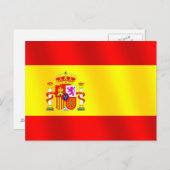 Vlag van Spanje voor Spanjaarden wereldwijd Spaans Briefkaart (Voorkant / Achterkant)