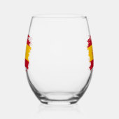 vlag van Spanje Wijnglas Zonder Voet (Rechts)