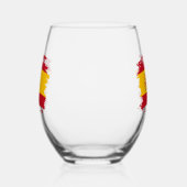 vlag van Spanje Wijnglas Zonder Voet (Links)