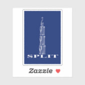 Vlag van Split, Kroatië Sticker (Vel)