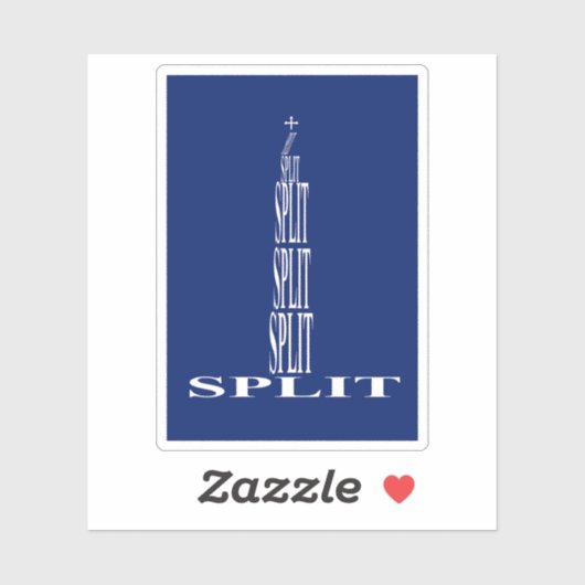 Vlag van Split, Kroatië Sticker (Vel)