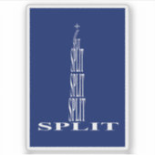 Vlag van Split, Kroatië Sticker (Voorkant)