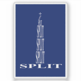 Vlag van Split, Kroatië Sticker