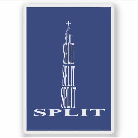 Vlag van Split, Kroatië Sticker (Voorkant)